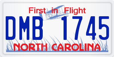 NC license plate DMB1745