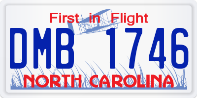 NC license plate DMB1746