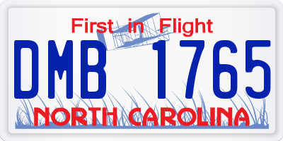 NC license plate DMB1765