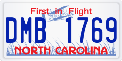 NC license plate DMB1769