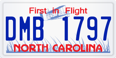 NC license plate DMB1797
