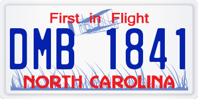 NC license plate DMB1841