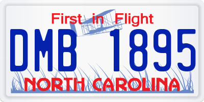 NC license plate DMB1895