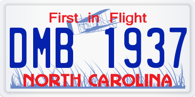 NC license plate DMB1937