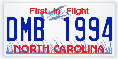 NC license plate DMB1994
