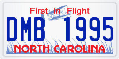 NC license plate DMB1995