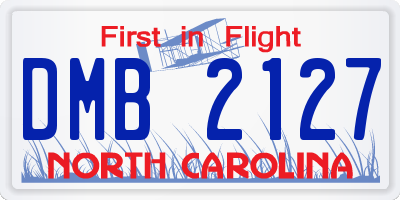 NC license plate DMB2127