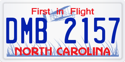NC license plate DMB2157