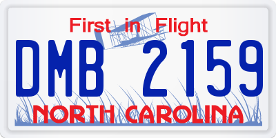 NC license plate DMB2159