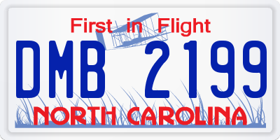 NC license plate DMB2199