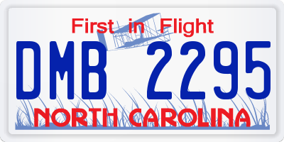 NC license plate DMB2295
