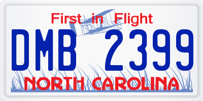 NC license plate DMB2399