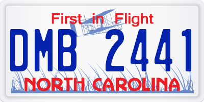 NC license plate DMB2441
