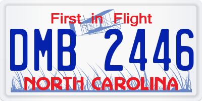 NC license plate DMB2446