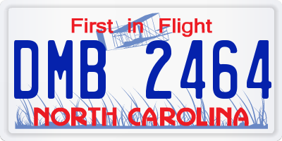 NC license plate DMB2464