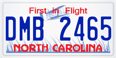 NC license plate DMB2465