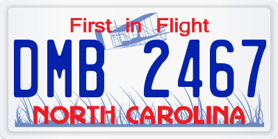 NC license plate DMB2467