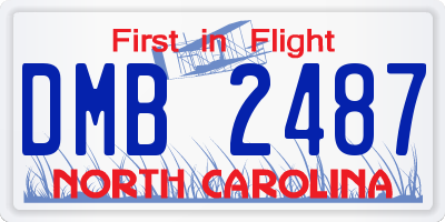 NC license plate DMB2487