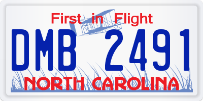 NC license plate DMB2491