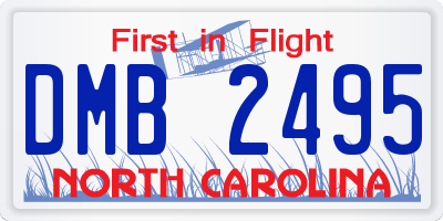 NC license plate DMB2495