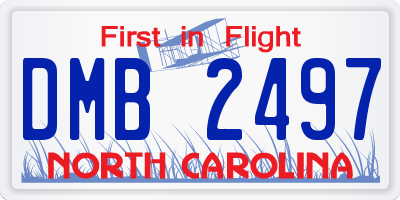 NC license plate DMB2497