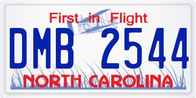 NC license plate DMB2544