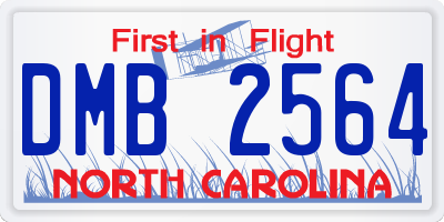NC license plate DMB2564