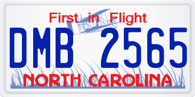 NC license plate DMB2565