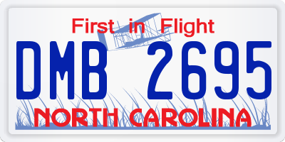 NC license plate DMB2695