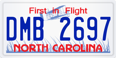 NC license plate DMB2697