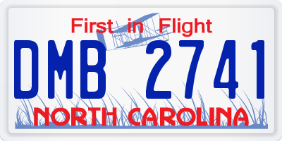 NC license plate DMB2741