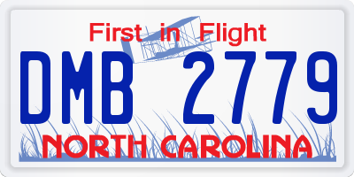 NC license plate DMB2779