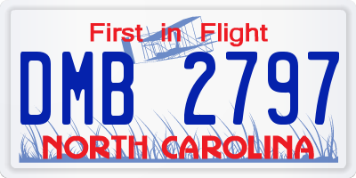 NC license plate DMB2797