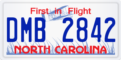 NC license plate DMB2842