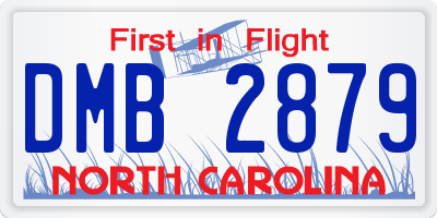 NC license plate DMB2879