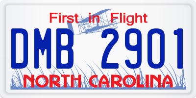 NC license plate DMB2901