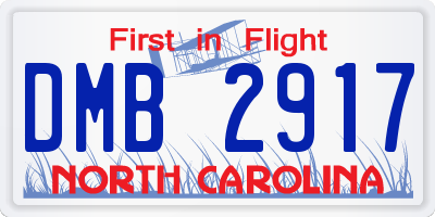 NC license plate DMB2917