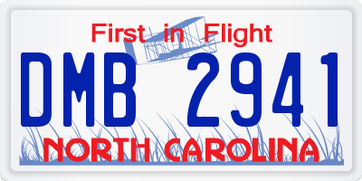 NC license plate DMB2941