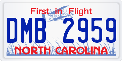 NC license plate DMB2959