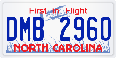 NC license plate DMB2960