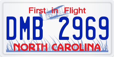 NC license plate DMB2969