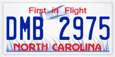 NC license plate DMB2975