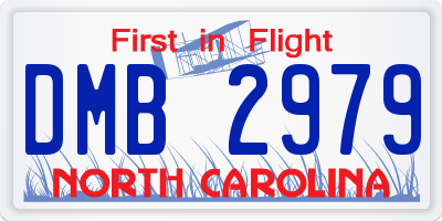 NC license plate DMB2979