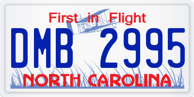 NC license plate DMB2995