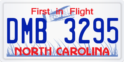 NC license plate DMB3295