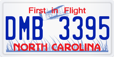NC license plate DMB3395