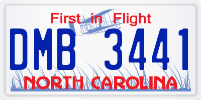 NC license plate DMB3441