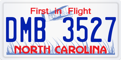 NC license plate DMB3527