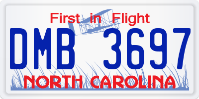 NC license plate DMB3697