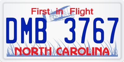 NC license plate DMB3767
